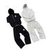 Harajuku Unisex Hoodie Set – Graffiti Lettering Zip-Up & Joggers (Breathable Polyester, S-XL, Cyberpunk Streetwear, Matching Couple Outfit)_ecoleips.com