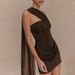 Women's Sexy Strapless Ruched Tie Side Bodycon Mini Dress – Elegant Evening Party Gown_ecoleips.com