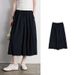 TOYOUTH Women Casual Pants 2026 Summer New Nine Inch Silhouette Light Style Wide Leg Pants_ecoleips.com