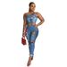 Women’s Clothing Sexy New Cartoon Patch Cuff Jeans Suit_ecoleips.com