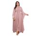 Women's Clothing Middle East Elegant Large Size Dress Fashionable Ruffle Literary Retro Bridesmaid Dress_ecoleips.com