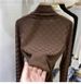 Women's Clothing Half Turtleneck Bottoming Shirt Plaid Long Sleeved T Shirt Fashionable And Stylish Inner Top_ecoleips.com
