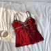 Leopard Print Slim Fit Camisole Patchwork Short Top Lace up Pink Red Bow Style Y2K Hot Girl_ecoleips.com