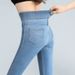 Elastic Waist High-Waisted Jeans For Women, New Spring And Autumn Slimming Stretch Tummy Control Plus Size Skinny Pants_ecoleips.com