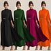 Fashion Women's Slim Waist Button Round Neck Shawl Dress New_ecoleips.com