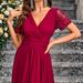 Women's Clothing Burgundy Bridal Dress, Elegant And Sophisticated Women's Dress, Evening Gown._ecoleips.com