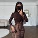 Women's Clothing Elegant Lace Bodycon Evening Gown Autumn Winter Collection_ecoleips.com