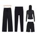 Women's Clothing Women's Slim Fit Jacket Set Four Piece Cropped Pants Straight Leg Pants Stretch Jacket Sportswear_ecoleips.com