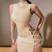 Women's Sexy Sleeveless High Slit Lace Up Bodycon Maxi Dress – Summer Club Gown 2026_ecoleips.com