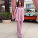 Women's Clothing Summer Fashion Relaxed Cotton And Linen Shirt Suit Summer Loose Sun Protection Shirt Wide Leg Pants Two Piece Suit_ecoleips.com