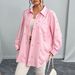 Plus Size Women’s Blouse With Bow Print – Oversized Long Sleeve Shirt For Autumn, Casual & Stylish_ecoleips.com