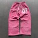 Unisex Letter Print Sweatpants - Elastic Waist Loose Fit Joggers For Men & Women, Trendy Streetwear Fashion_ecoleips.com