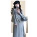 Autumn New Korean Fashion Loose Knitted Two-Piece Maternity Dress_ecoleips.com