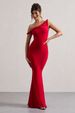 Women's One Shoulder Mermaid Maxi Dress Sleeveless Bodycon Floor-Length Evening Gown For Prom Cocktail Party Wedding Formal Occasions_ecoleips.com