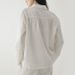 100% Cotton Jacquard White Homewear Ladies Suit Spring New Lapel Button Cardigan Shirt Pants Two-Piece Sets Women's Clothing_ecoleips.com