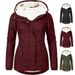 Women's Fleece-Lined Longline Hooded Coat – Winter Commuter Jacket With Zip Pockets, Thick Poly-Cotton Blend For Work & Travel_ecoleips.com