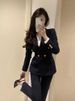 2025s Formal College Student Civil Servant Interview, Spring And Autumn Black Professional Suit, Female Suit_ecoleips.com
