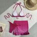 Seamless Gradient Bikini Set – Sheer Mesh Cover-Up & Adjustable Swimwear For Women | Beach Vacation Essentials_ecoleips.com