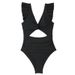 European American One Piece Swimsuit Backless Slim Fit Solid Color Sexy Russian Women's Fashion Cross Border Swimwear_ecoleips.com