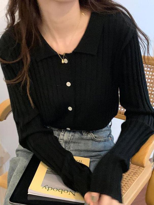 V Neck Autumn Winter Sweater Pullovers Women 2025 Button Pullover Women Soft Sweater Jumper Fashion Tops_ecoleips.com