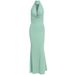 Women Sexy Fashion Hollowed Out Cowl Neck Slimming Backless Long Dress Elegant Solid Color Party Vacation Bodycon Dress For Ladies_ecoleips.com