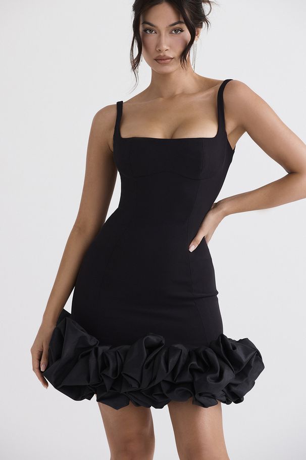 Verve 2025 Women's Strap Tube Top Ruffle Sexy Short Party Little Dress_ecoleips.com