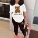 Women's Clothing Women's Fashion Set Long Pants Short Sleeve T-Shirt Clothing For Women For Formal & Casual For Women_ecoleips.com