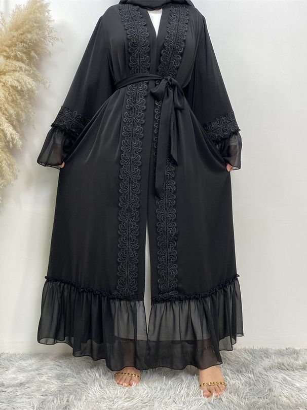 Black Islamic Abayas Muslim Women Clothing Turkey Long Robe Moroccan Caftan Islam Kaftan Ramadan Abaya For Women Dubai_ecoleips.com