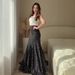High Waist Polka Dot Midi Skirt for Women Flowy Slim Fit Bodycon Long Skirt with Ruffled Hem And Fish Tail Design_ecoleips.com