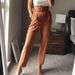 Women's Clothing Elegant Temperament Small Feet Slim Professional White Casual Pants With Belt_ecoleips.com