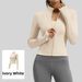 Juyitang Women's Stand Up Collar Slim Fit Stretch Sports Top Yoga Jacket For Fitness Running And Cycling_ecoleips.com