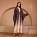 Muslim Dress Women Elegant Gradient Abaya Dress – Modest Batwing Sleeve Kaftan For Muslim Women (One Size, Fashion) One-Size Versatility_ecoleips.com