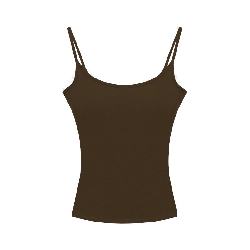 Spring Summer Lightweight Camisole For Women With Beautiful Back Design, High Elasticity, Built-in Chest Pads, Side_ecoleips.com