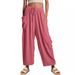 Women's Casual Cotton Linen Pants Pleated Mid Waist Straight Leg Elastic Waist Spring Summer American Style_ecoleips.com