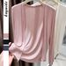 DiYun European And American Casual Vacation Versatile Solid Color Jacket T-Shirt Women's Clothing 2025_ecoleips.com