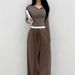 AD883 Trendy Women's Hooded Long-Sleeve T-Shirt, Pure Desire Style, Solid Color, Slim Fit, Simple, Slimming, Casual Base_ecoleips.com