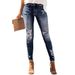 Women's Clothing Jeans For Women High Elasticity Slim Fit Thin Casual Versatile Comfortable_ecoleips.com