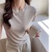 Women's Clothing Slim Fit Round Neck Short Sleeve T-Shirt Tencel Lyocell High-End Design Versatile Summer Top_ecoleips.com