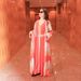 ZAB315 Long Sleeve Inner Layer With Ribbon And Rhinestone Print Fashion Muslim Robe Jalabiya Set_ecoleips.com