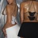 European American Women's Sexy Butterfly Lace Mesh Backless Top Spring Summer 2024 Style Small Sling Tight Inner Wear_ecoleips.com