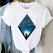 European And American Cross-border Foreign Trade Women's Clothing Geometric Pattern Printed Round-neck Short-sleeve_ecoleips.com