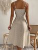 Floral Strappy Dress With Gathered Bust & Thigh Slit – Sexy Summer Dress_ecoleips.com