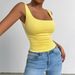 Aria Basics Aria Basics 2025 European And American Cross-border New Women's Sleeveless Camisole With Square Neckline, Casual Basic Crop Top_ecoleips.com