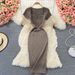 Women's Clothing Collar Knitted Dress With Short Sleeves Summer New Style Temperament Sexy Hot Girl Hip Long Skirt_ecoleips.com