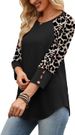 WIHOLL Womens Tops Summer 3/4 Sleeve With Buttons Dressy Casual Blouses Color Block Raglan Outfits Fashion Clothing 2026_ecoleips.com