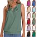 Women's Clothing Summer Fashion Round Neck Sleeveless Vest T Shirt Tops_ecoleips.com