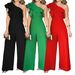 Women's Clothing Women's Jumpsuit, Off Shoulder Collar, Ruffles, Spring And Summer Jumpsuit_ecoleips.com