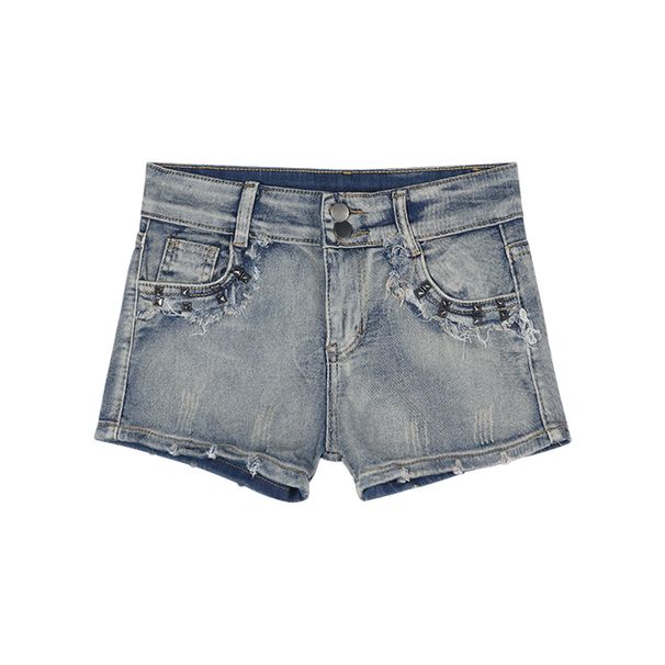 American Spice Girls Low Waist Denim Super Shorts Women's Spring Skinny Hip Wrap Hot Pants Blue Slim Sexy Straight Pants_ecoleips.com