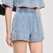 Women's Retro Rhinestone Detail Casual Shirt And Denim Shorts Set Heavy Duty Loose Fit American Style Fashion_ecoleips.com