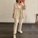 Women's Clothing New Double Layer Crepe Loose Large Size Lapel Long Sleeved Shirt Casual Suit_ecoleips.com